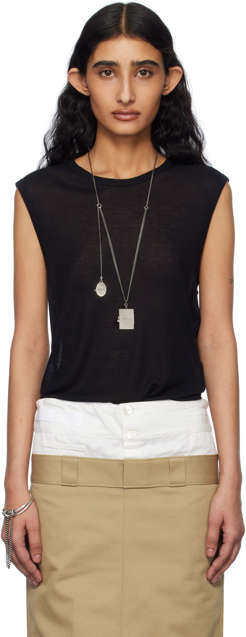 Спідниця Ann Demeulemeester Ann Demeulemeester Biba Sleeveless Tank Top бежевий | 2510-W-JTO05-FA570-099