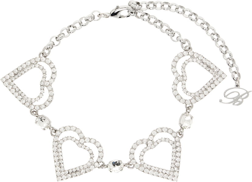 Браслет Blumarine Blumarine Rhinestone Hearts Choker Металік | P522W309A