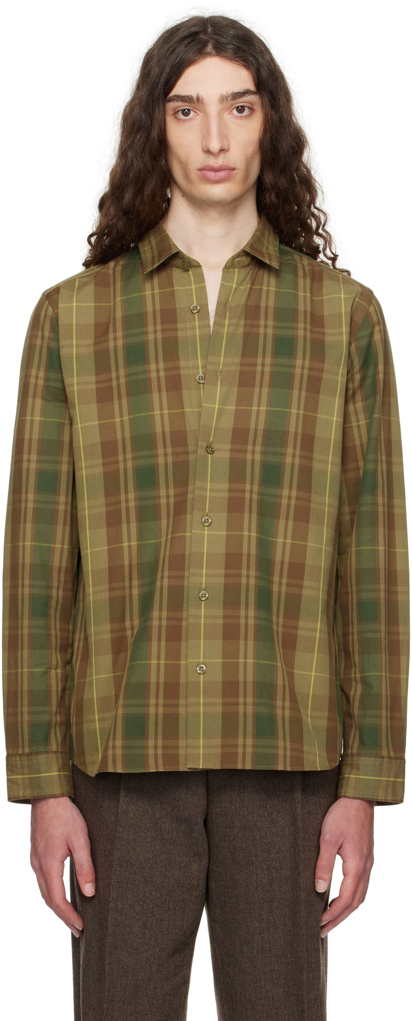 Сорочка BOSS Hugo Check Button-Down Shirt Зелений | 50545390