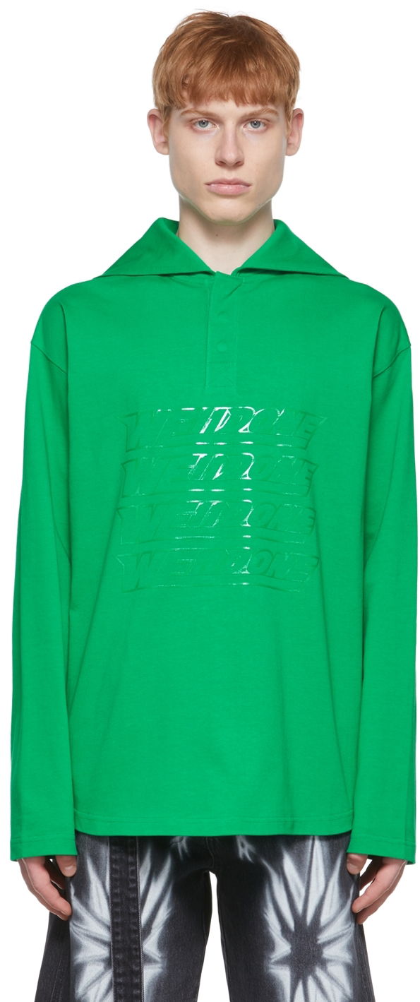 Сорочка поло We11done We11done Cotton Henley Зелений | WD-TT1-22-554-U-GR