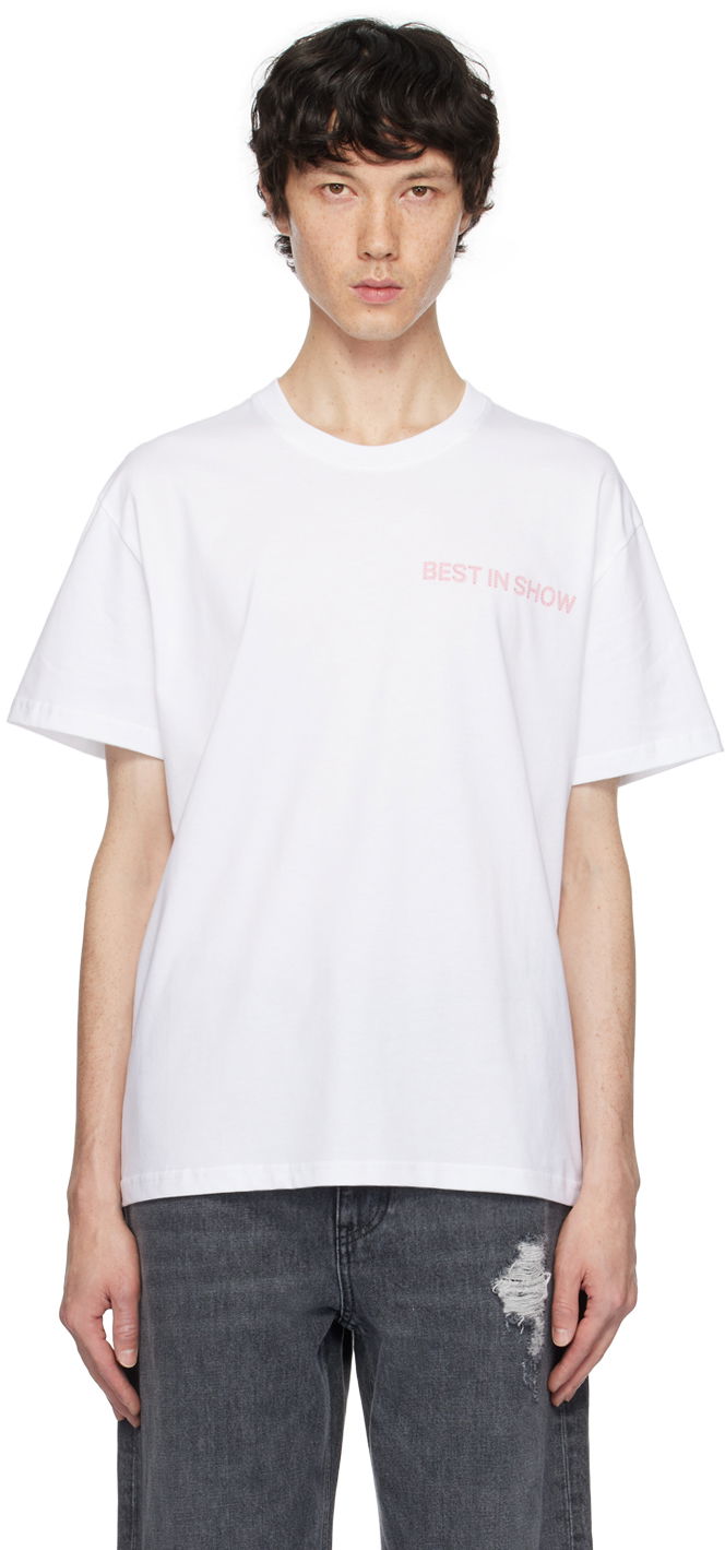 Футболка JW Anderson 'Best in Show' Back Print T-shirt білий | JT0252-PG0772