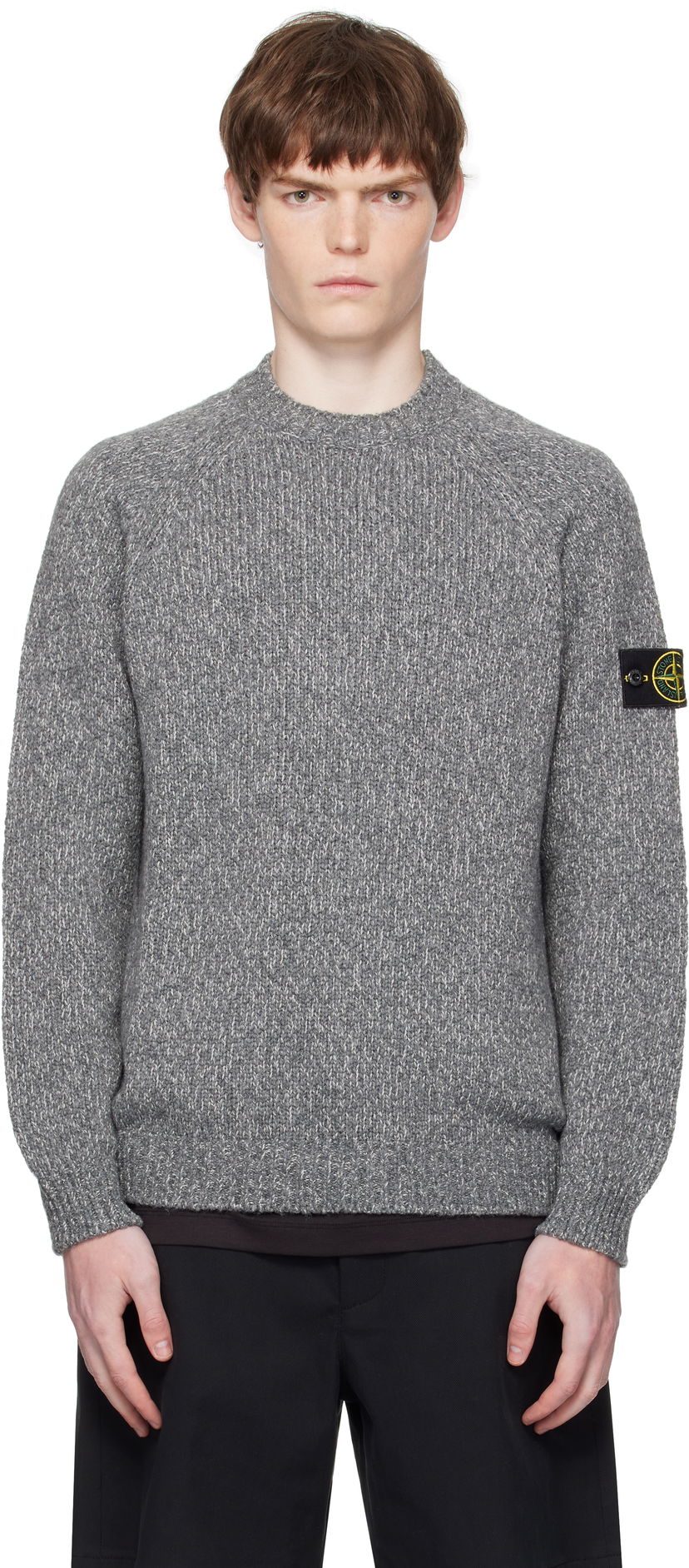 Cветр Stone Island Stone Island Crew Neck Sweater Сірий | K2S15 5100050 S00N1