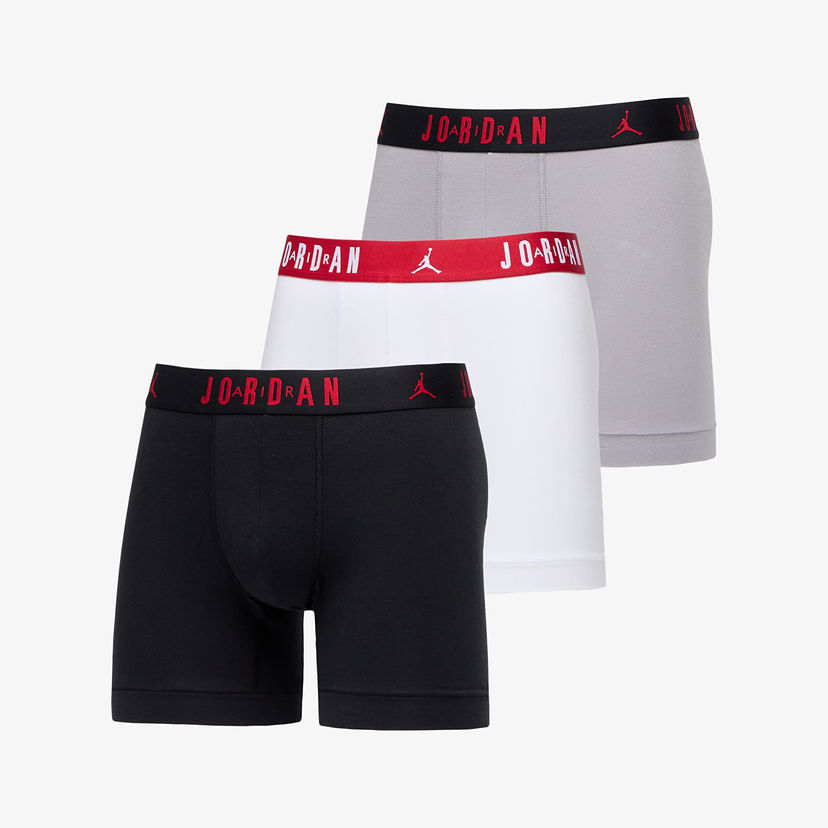 Нижня білизна та шкарпетки Jordan Jordan Flight Cotton Core 3-Pack Boxer Brief Black/ White S Різнокольоровий | JM0622-F66