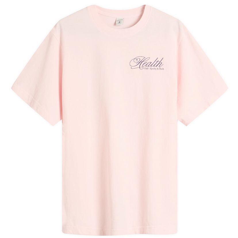 Футболка Sporty & Rich Sporty & Rich Health Script T-Shirt, Size Large Рожевий | TO043620078P140