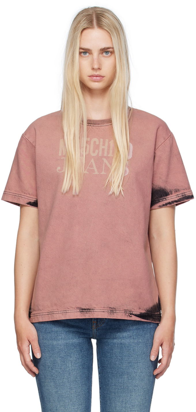 Футболка Moschino Bleached T-Shirt Рожевий | 242K10212