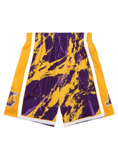 Шорти Mitchell & Ness NBA Los Angeles Lakers Team Marble Swingman Shorts Фіолетовий | PFSW1279-LAL09PPPPTPR