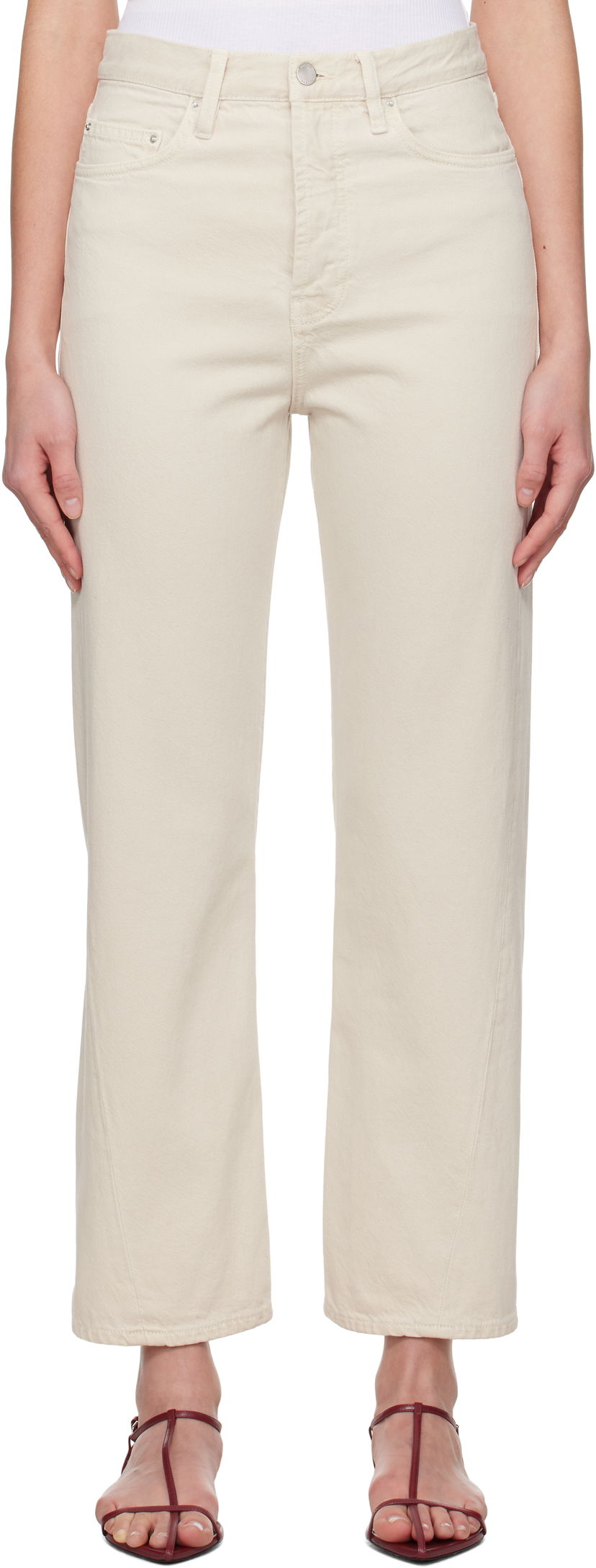 Джинси TOTEME TOTEME Twisted Seam Jeans бежевий | 251-WRB911-FB0083