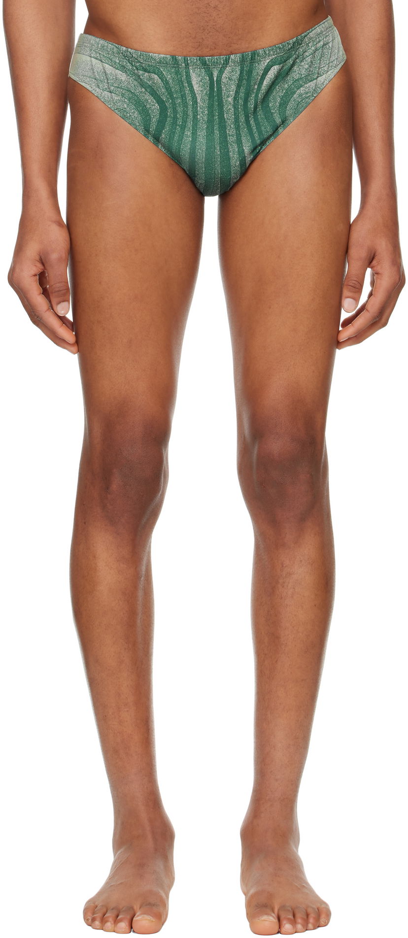 Купальники Jean Paul Gaultier Jean Paul Gaultier 'The Spirale' Swim Briefs Зелений | 25/34-H-SV060-J587-0351