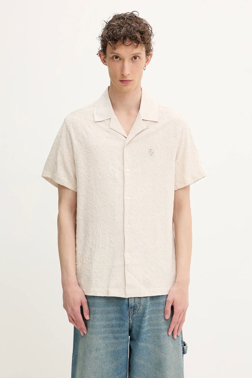 Сорочка Filling Pieces Filling Pieces Resort Linen Blend Shirt бежевий | 91799809978