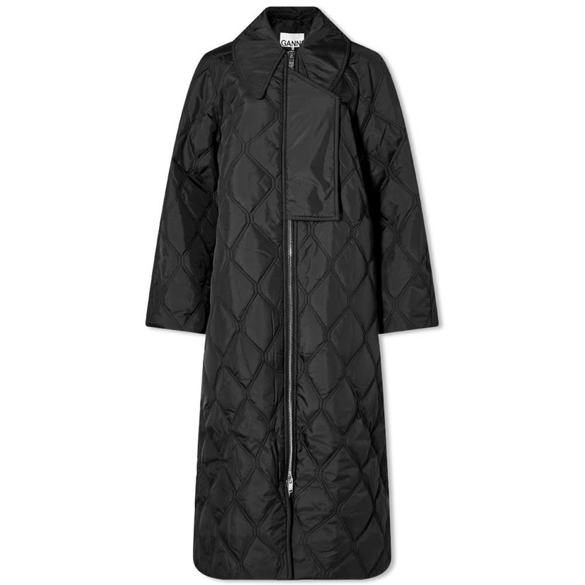 Дощовик GANNI GANNI Ripstop Quilted Coat чорний | F7327-099