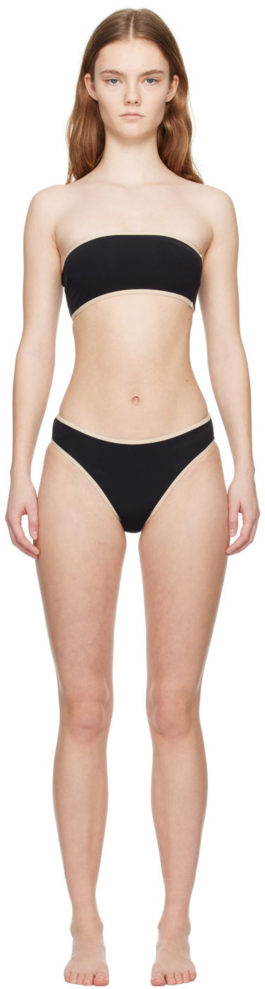 Купальники TOTEME Edge Bandeau Bikini Top чорний | 241-WSW1041/WSW1040-FB0097
