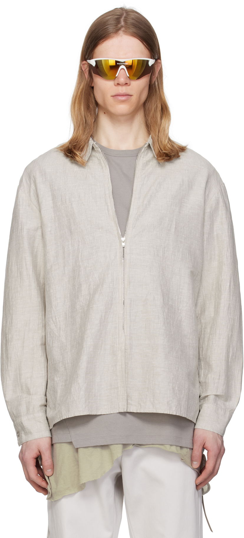 Сорочка Post Archive Faction (PAF) PAF 8.0 Right Zip-Up Shirt Сірий | 8.0 TSR-IV