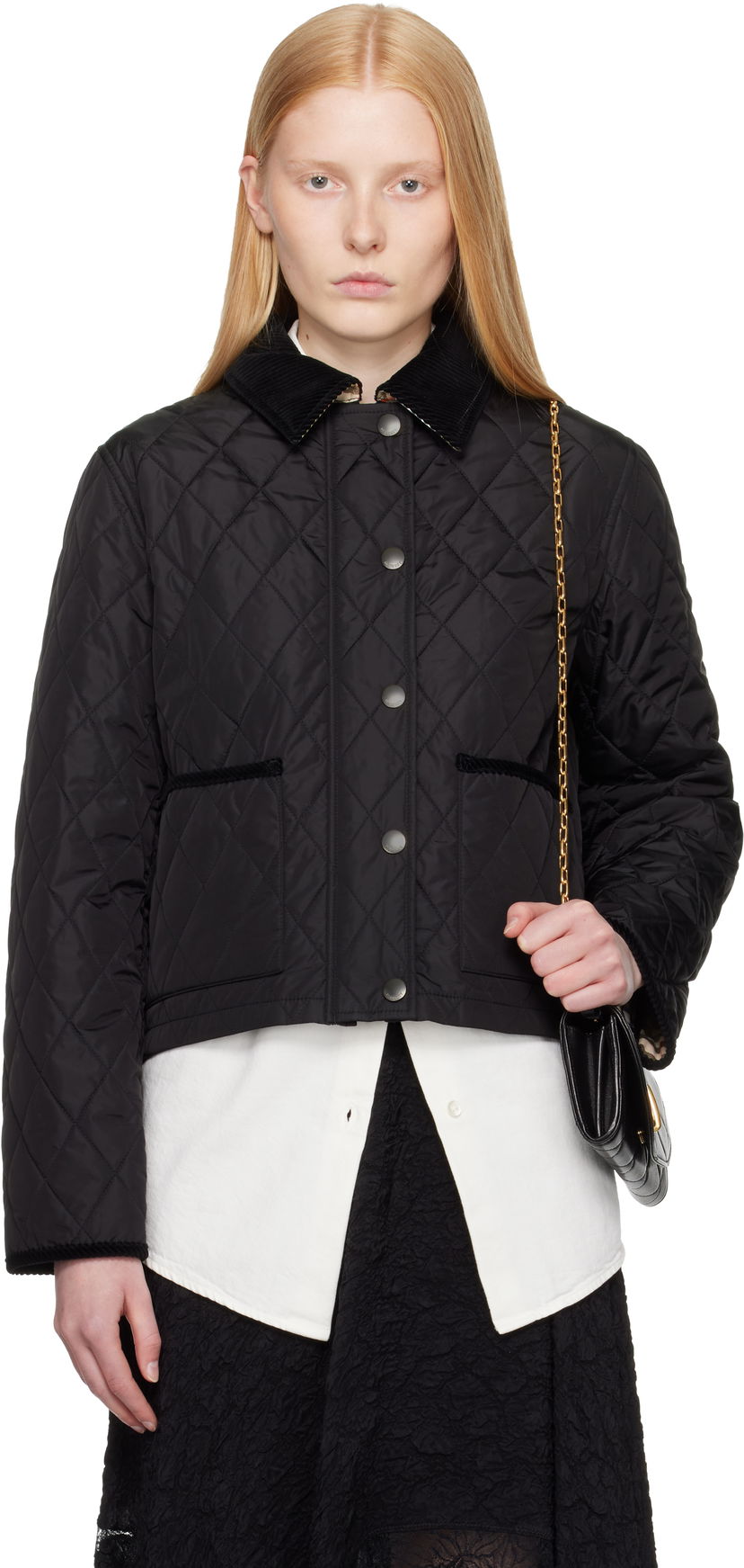 Пуховик Burberry Burberry Oldham Quilted Nylon Jacket чорний | 8113836