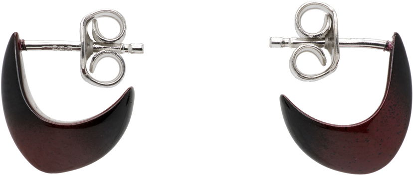 Сережки LEMAIRE LEMAIRE Micro Drop Stud Earrings Бордовий | JW0054 LO0114