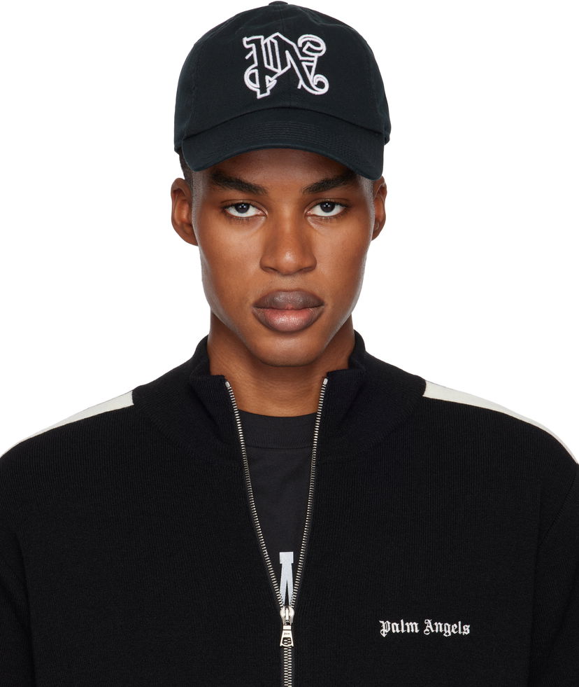 Кепка Palm Angels Cap With Logo Embroidery чорний | PMLB094C99FAB0021001