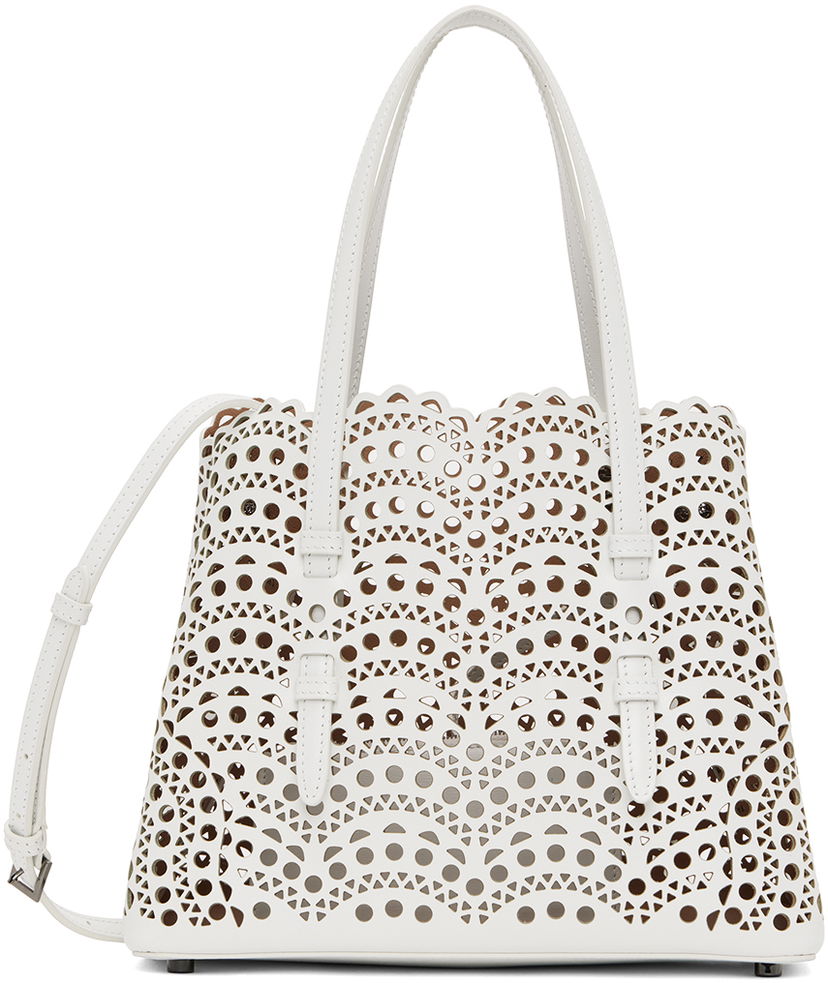 сумка-тоут Alaïa Laser-Cut Leather Tote Bag білий | AA1S06725C0A44