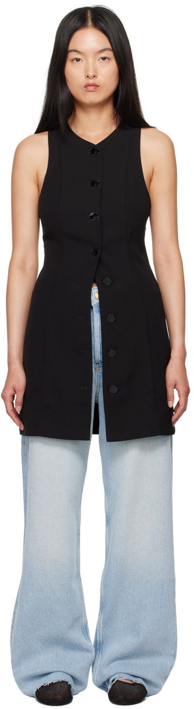 плаття GANNI Black Button Minidress чорний | F9224