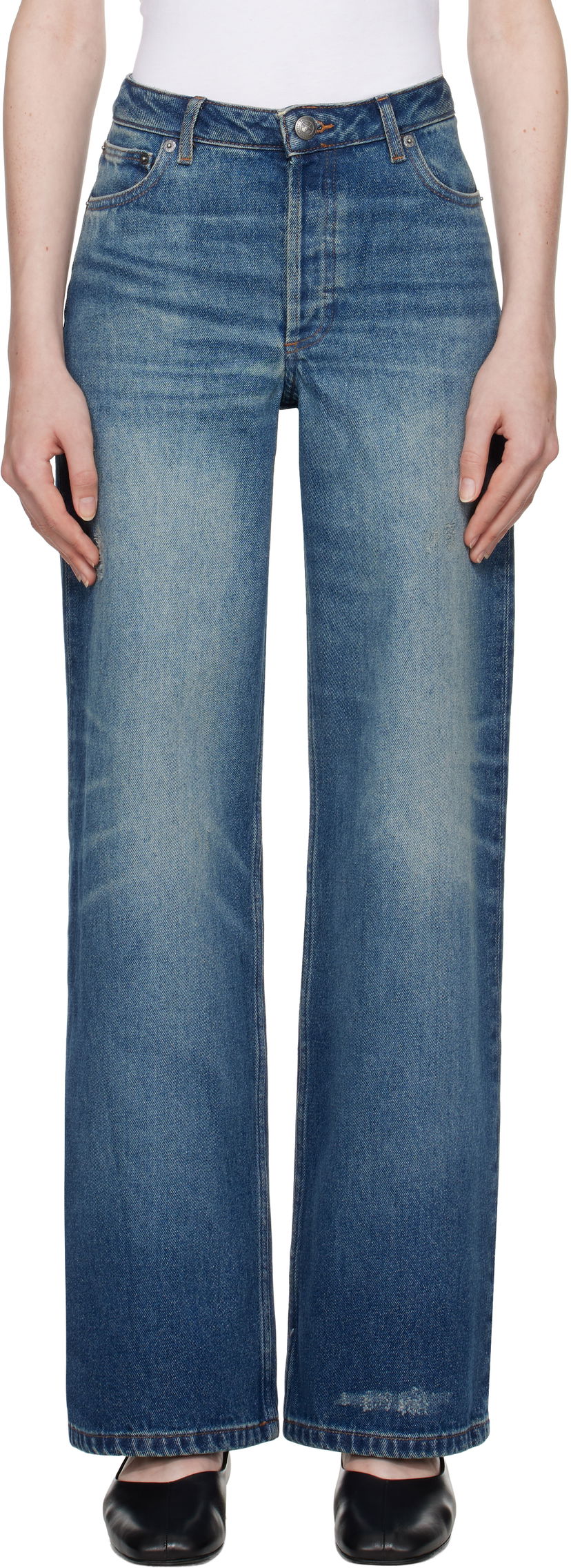 Джинси A.P.C. Elisabeth Wide-Leg Jeans Синій | COHFC-F09181