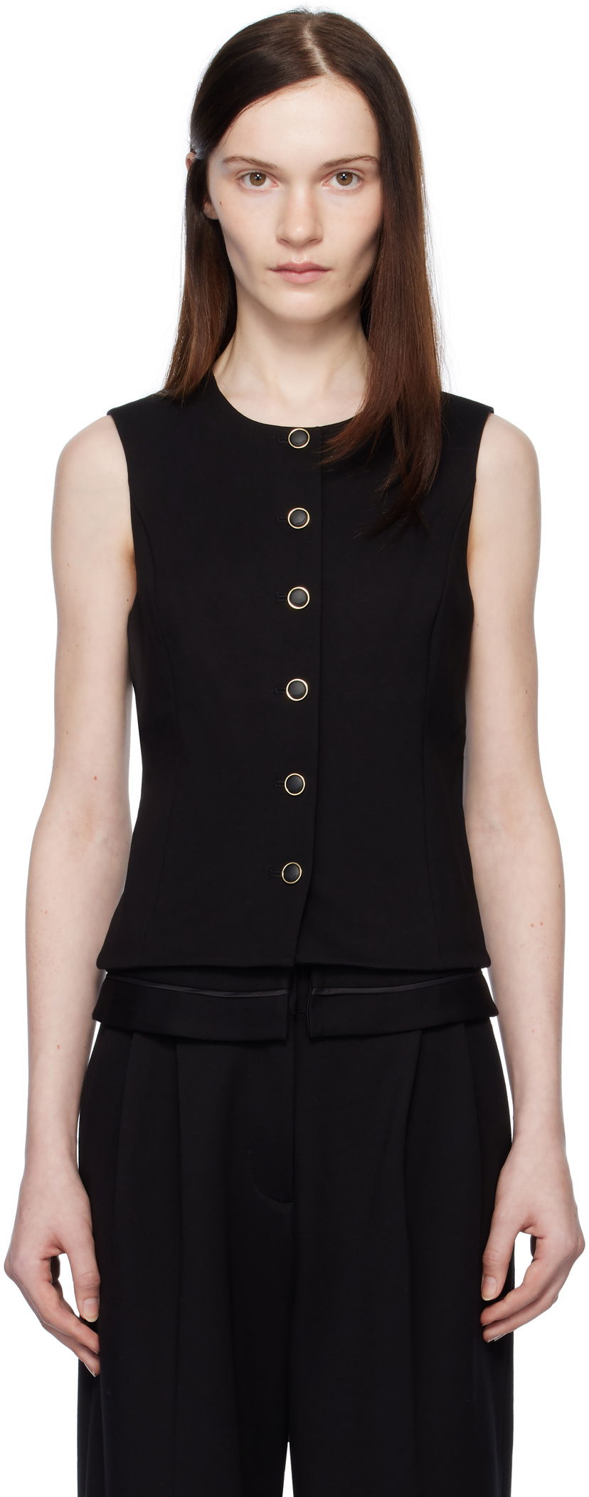 Жилет rag & bone Irina Ponte Vest чорний | WAC24HV016D816