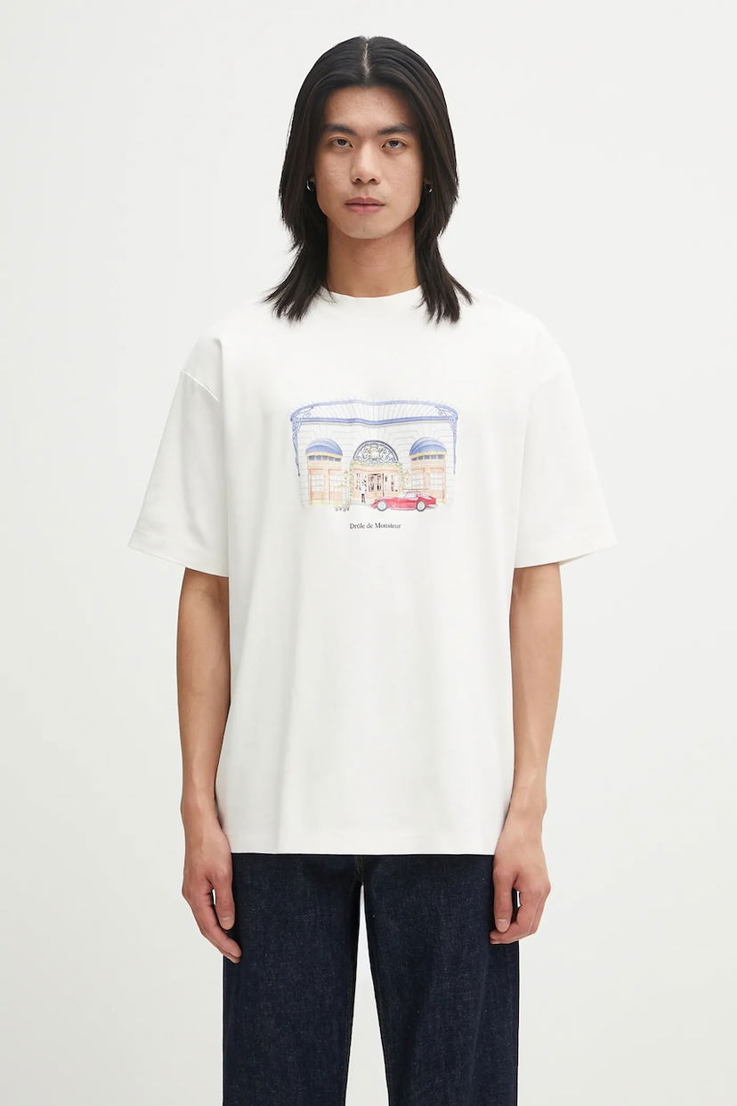 Футболка Drôle de Monsieur Drôle de Monsieur Le T-shirt DrUle Palace T-Shirt білий | I.TS285.CO002