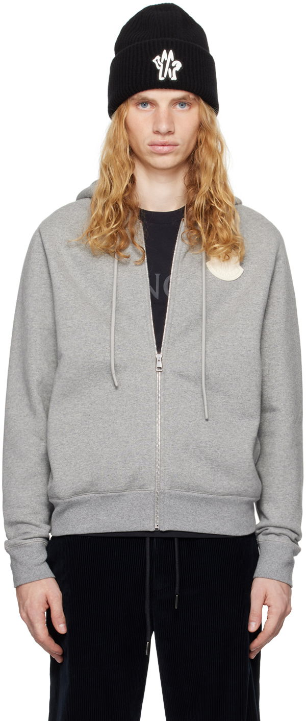 Світшоти Moncler Hoodie With Zipper Сірий | J20918G00084809KX