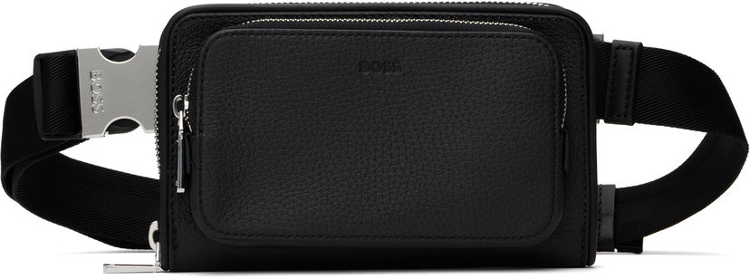 Поясна сумка BOSS BOSS Pebble-Grained Leather Wallet Bag чорний | 50529286
