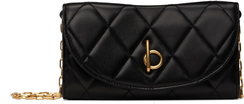 Гаманець Burberry Burberry Rocking Horse Chain Strap Quilted Wallet Bag чорний | 8103260