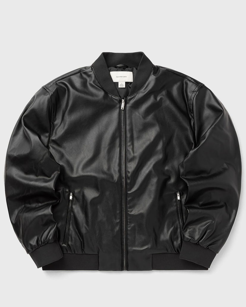 Куртка бомбер CALVIN KLEIN D6 Faux Leather Bomber Jacket чорний | LV04RC407GUB1