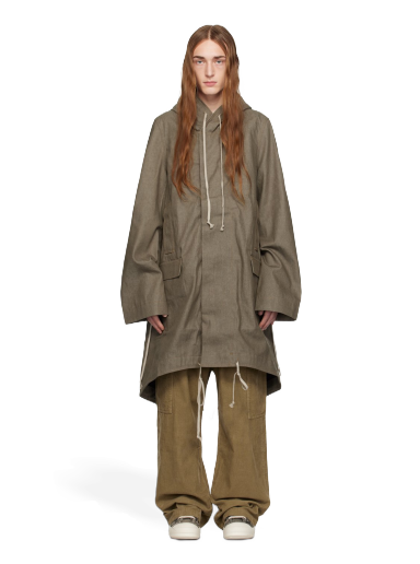 Пальто Rick Owens DRKSHDW Fishtail Coat бежевий | DL02C3990 DJP