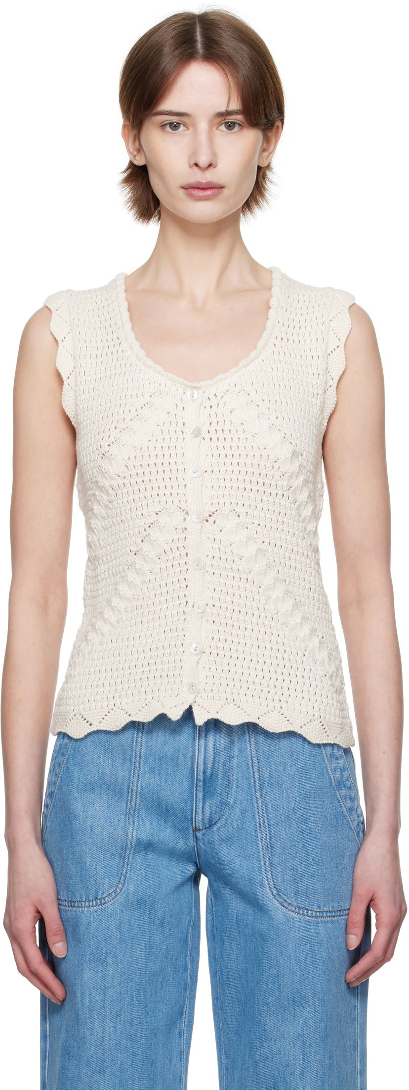 Cветр A.P.C. A.P.C. Palmyre Knit Top білий | COHHV-F23418