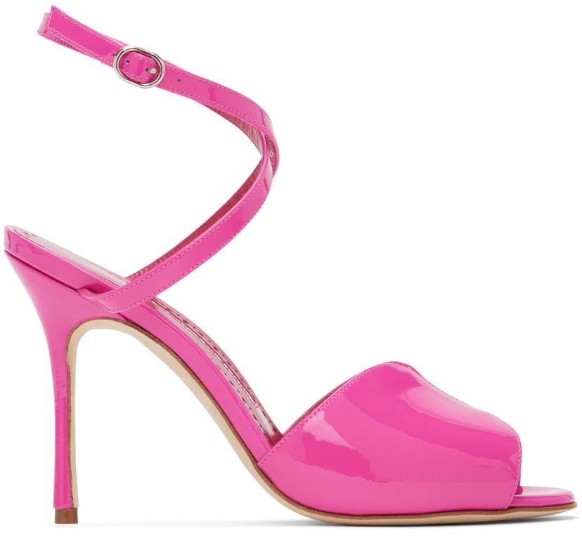 Догляд за взуттям Manolo Blahnik Manolo Blahnik Hourani 105 Heeled Sandals Рожевий | 123-2189