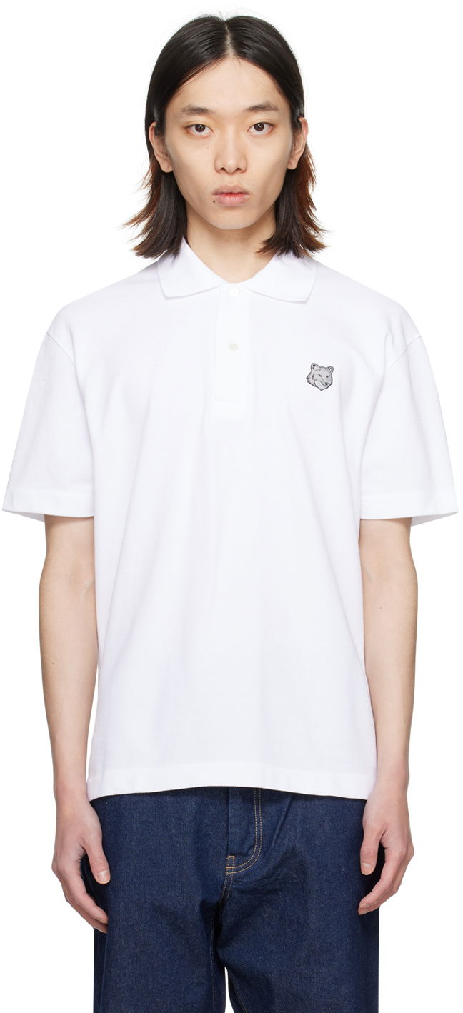 Сорочка поло MAISON KITSUNÉ Bold Fox Head Polo білий | MM00207KJ7010P100