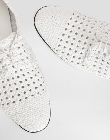 Аксесуари Dolce & Gabbana Dolce & Gabbana Woven Leather Derby Shoes білий | A10872A9M0880002, 3