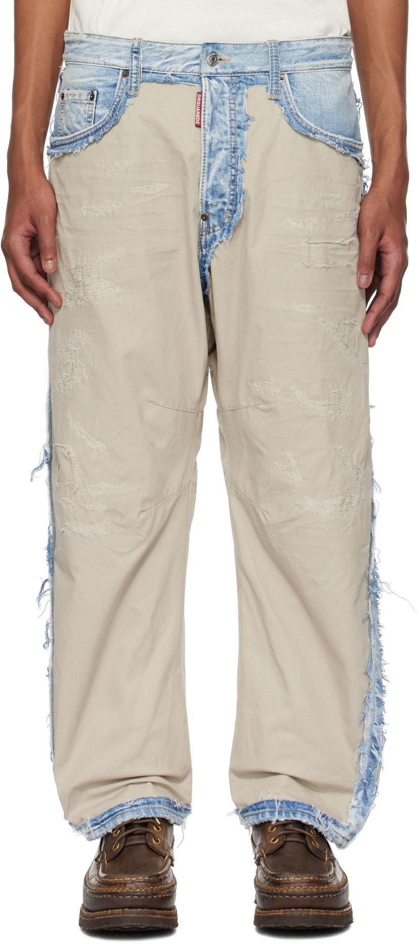 Джинси DSQUARED2 Dsquared2 Super Ripped Mixed Jeans Синій | S74LB1630_S30309