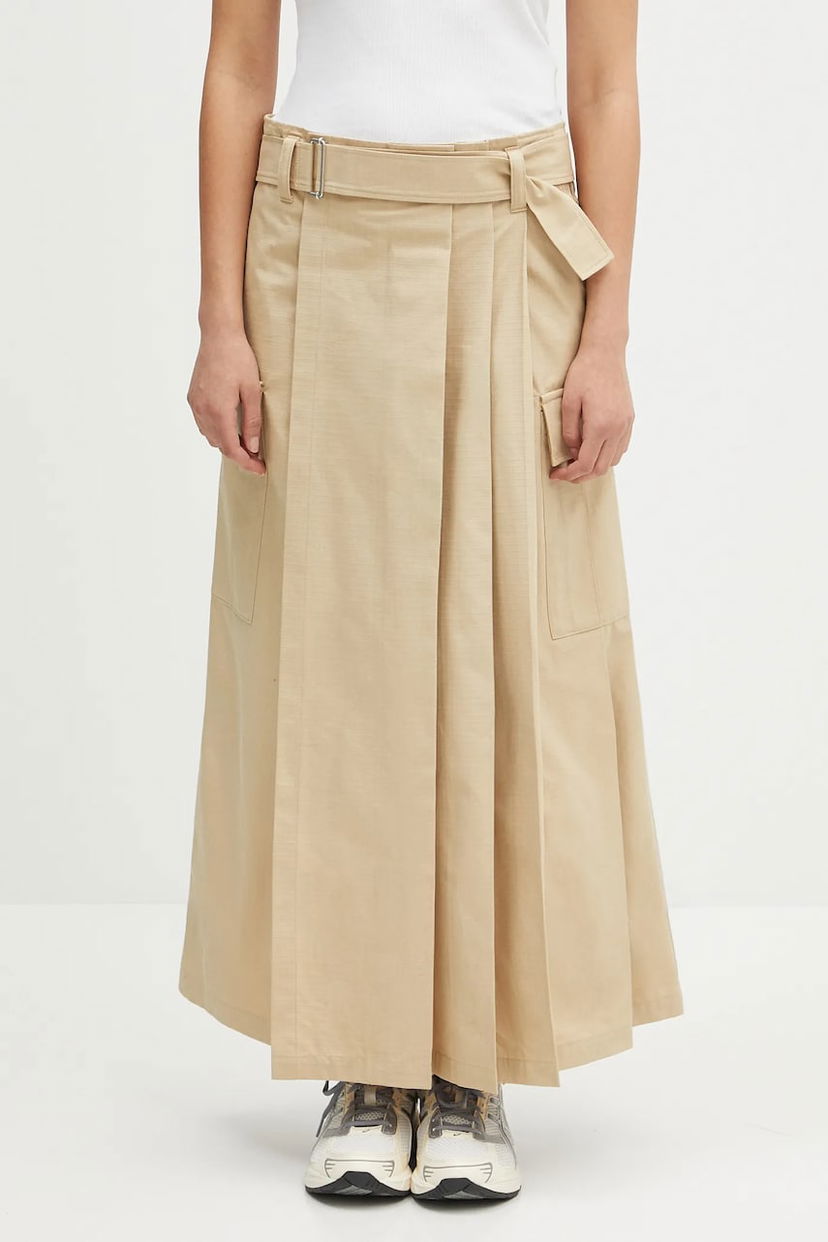 Спідниця KENZO Kenzo Maxi Pleated Skirt бежевий | FF52JU3039DL.11