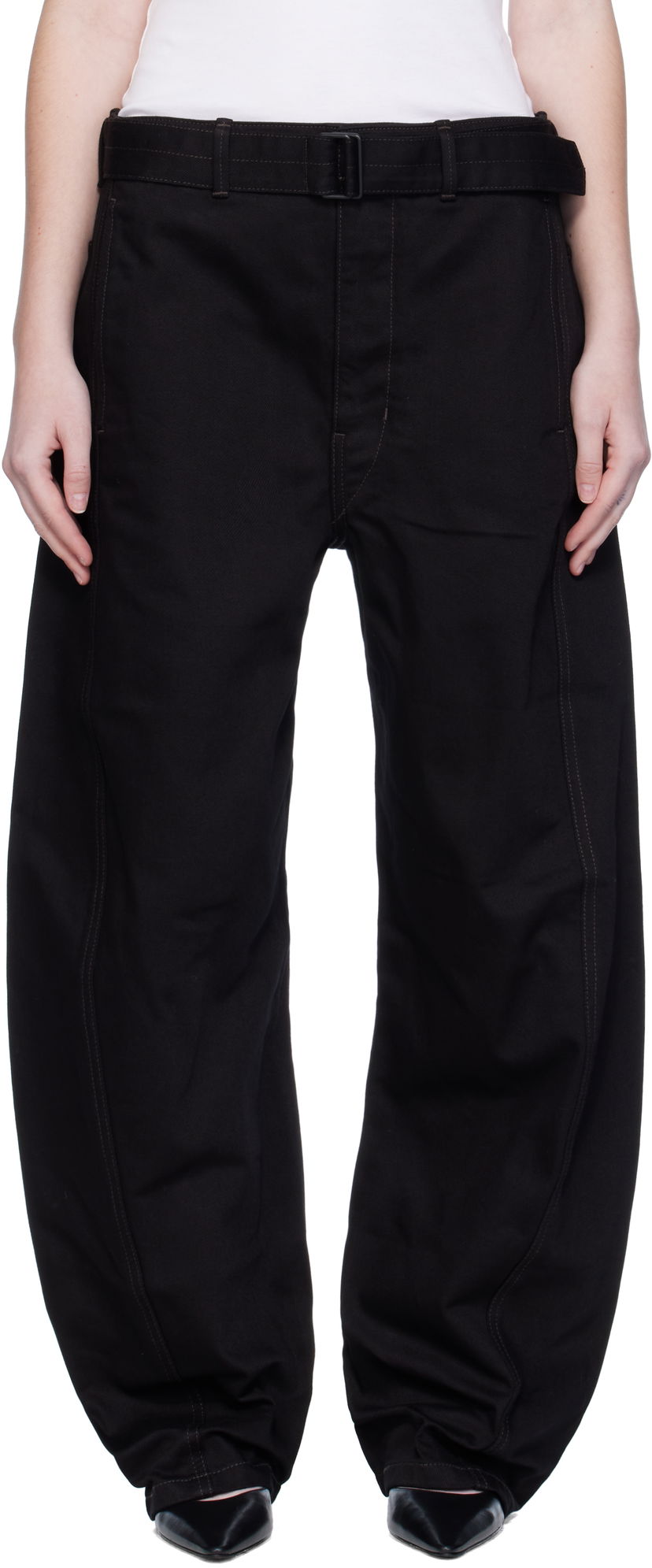 Джинси LEMAIRE Lemaire Twisted Belted Jeans чорний | PA326 LD1055