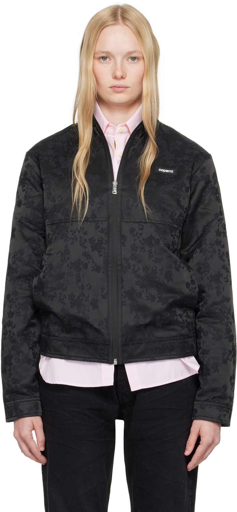Куртка Coperni Coperni Jacquard Zip-Up Jacket чорний | COPOW39F2033