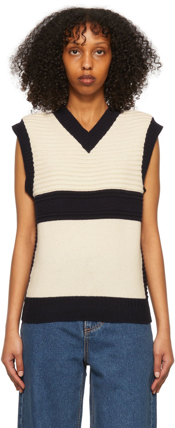 Cветр Eytys Striped Knit Vest білий | MAMR
