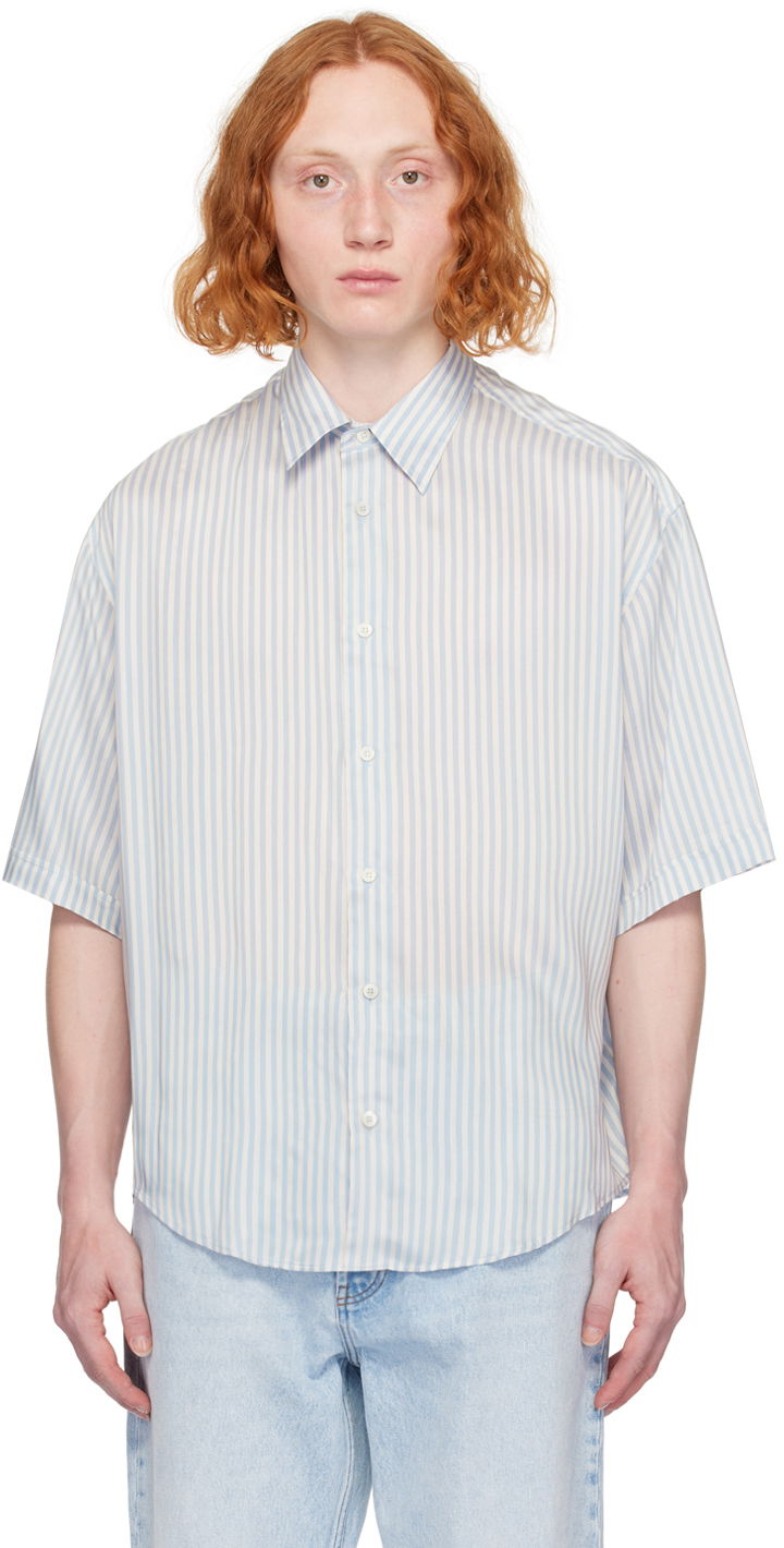 Сорочка AMI Paris Boxy-Fit Shirt Синій | HSH226.VI0015