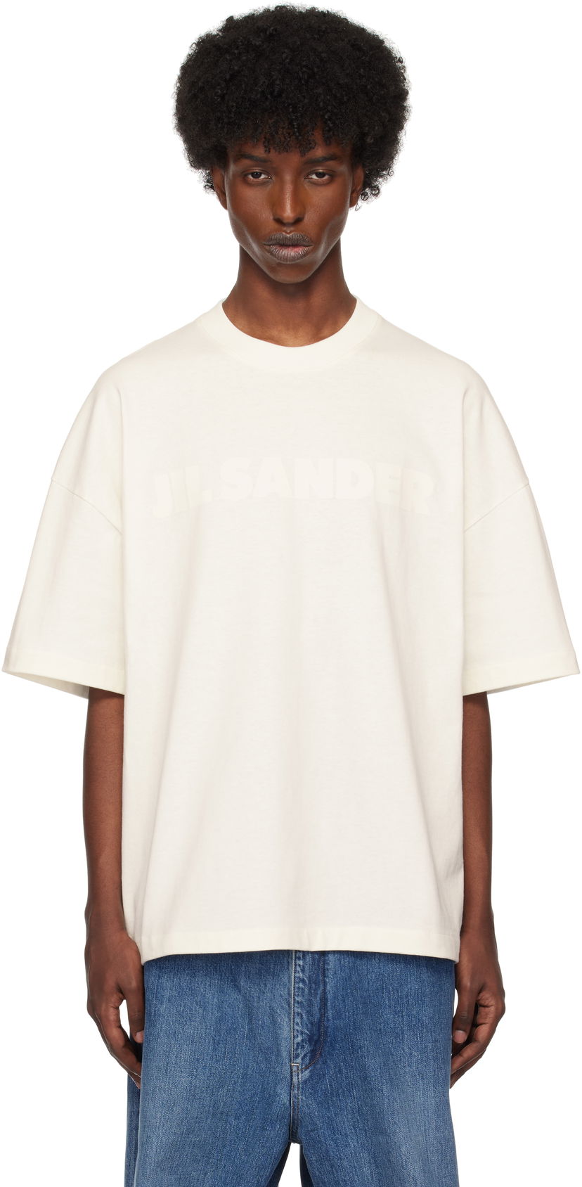 Футболка Jil Sander Logo T-Shirt білий | J21GC0168_J20243