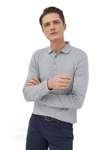 Сорочка поло BOSS Organic Cotton Polo Shirt Сірий | 50468392