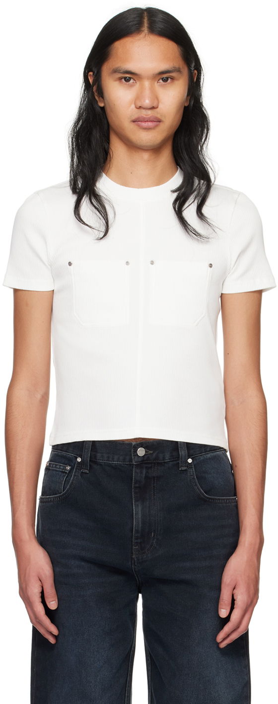Футболка Dion Lee Shrunken Rivet T-Shirt білий | C3170PS24