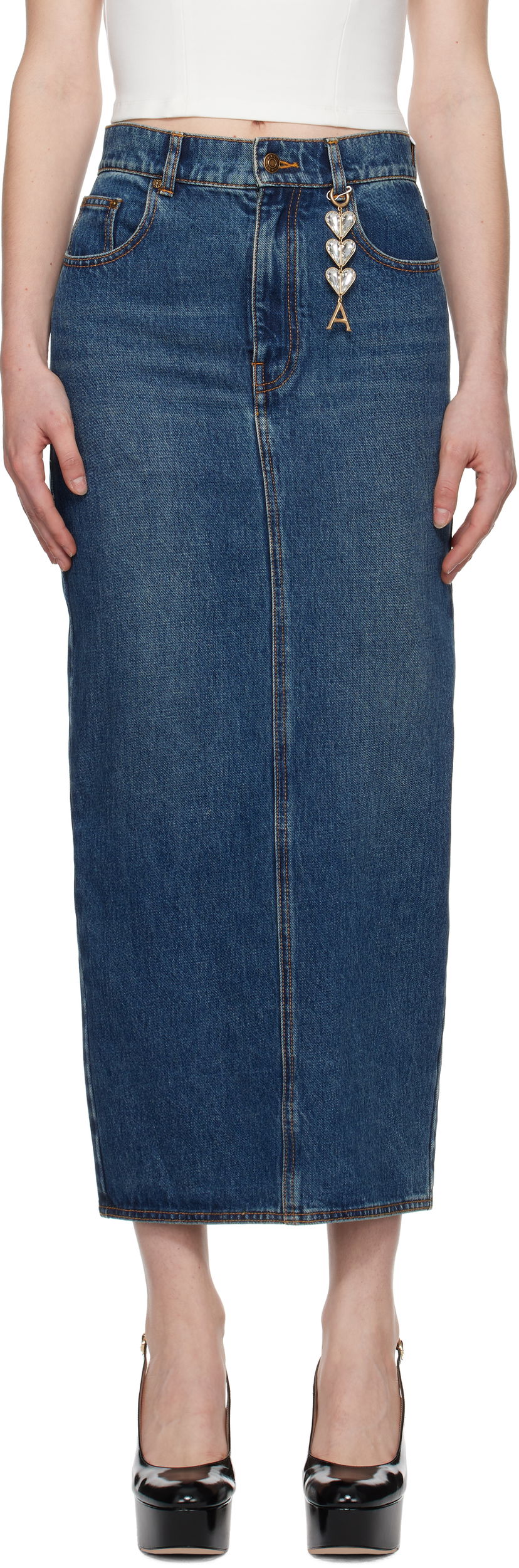 Спідниця Area Denim Midi Skirt With Zipper Синій | PF24AWSK0018DE01