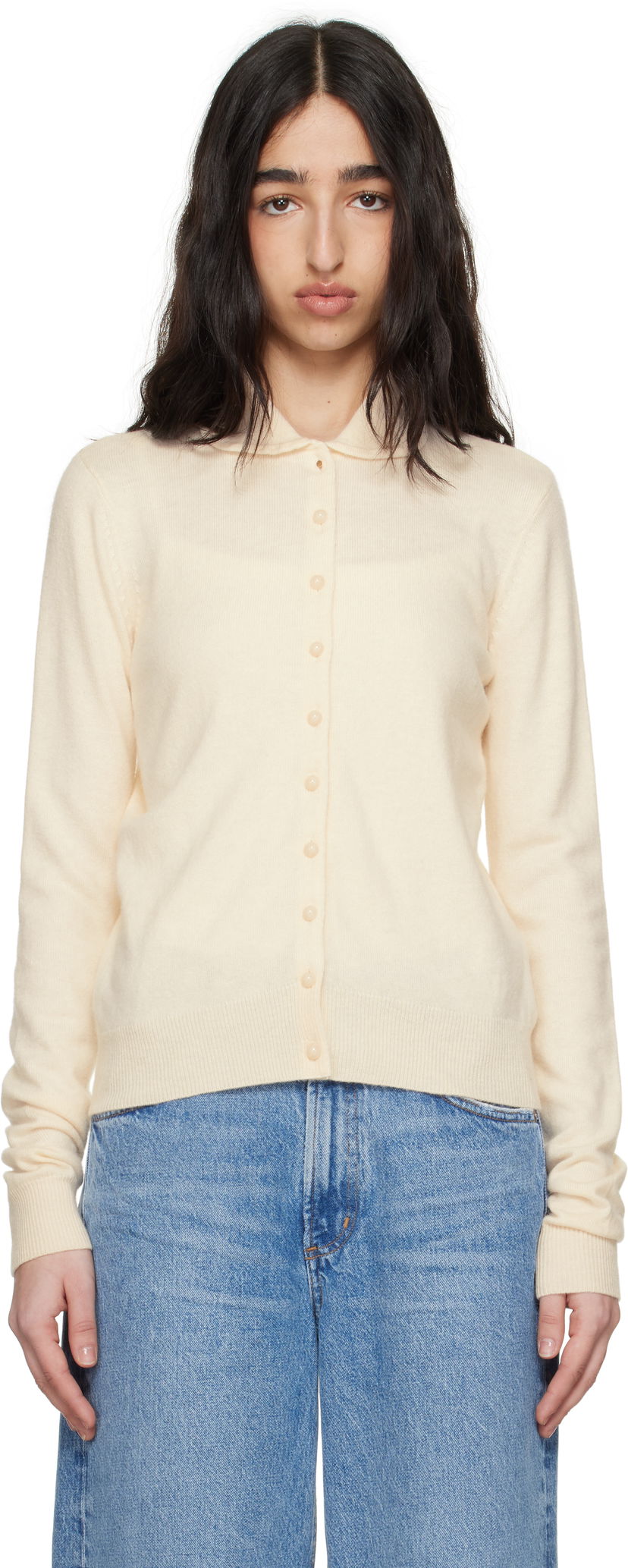 Cветр GUIZIO Guizio Delphine Knit Cardigan бежевий | S25119S020
