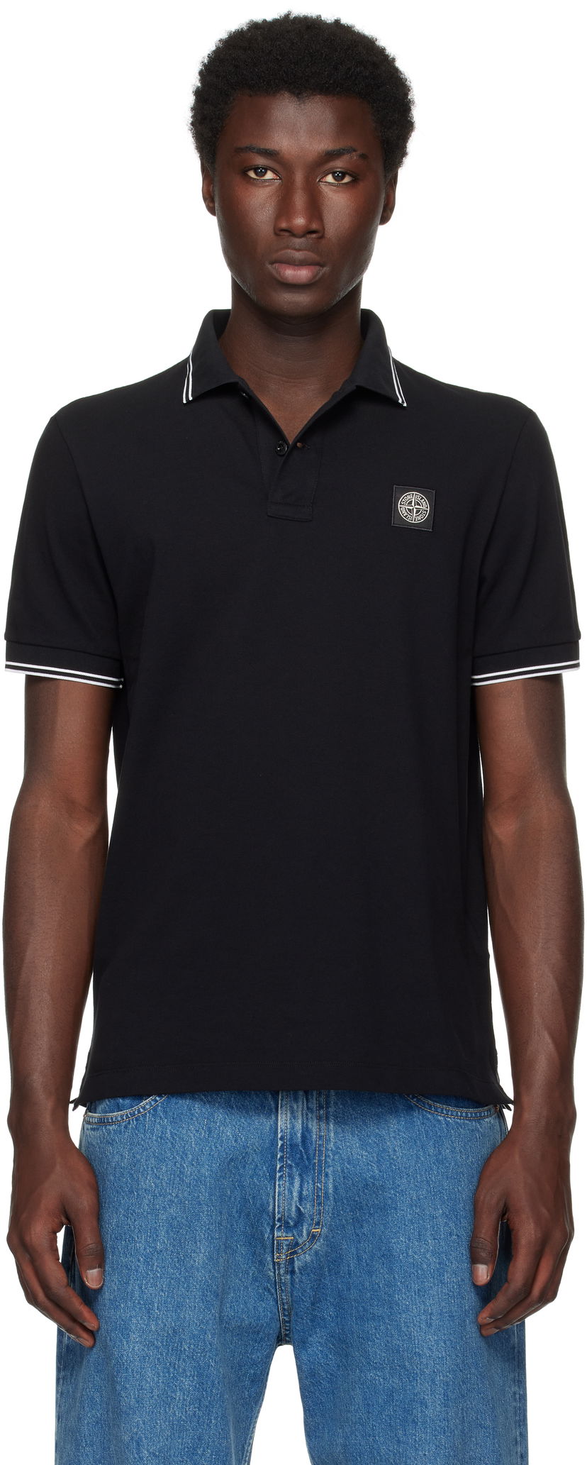 Сорочка поло Stone Island Organic Piqué Polo by Stone Island чорний | K2S15 2200007 S0018