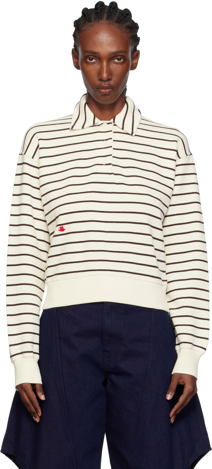 Сорочка поло JW Anderson JW Anderson Striped Polo Різнокольоровий | JW0243-PG1857