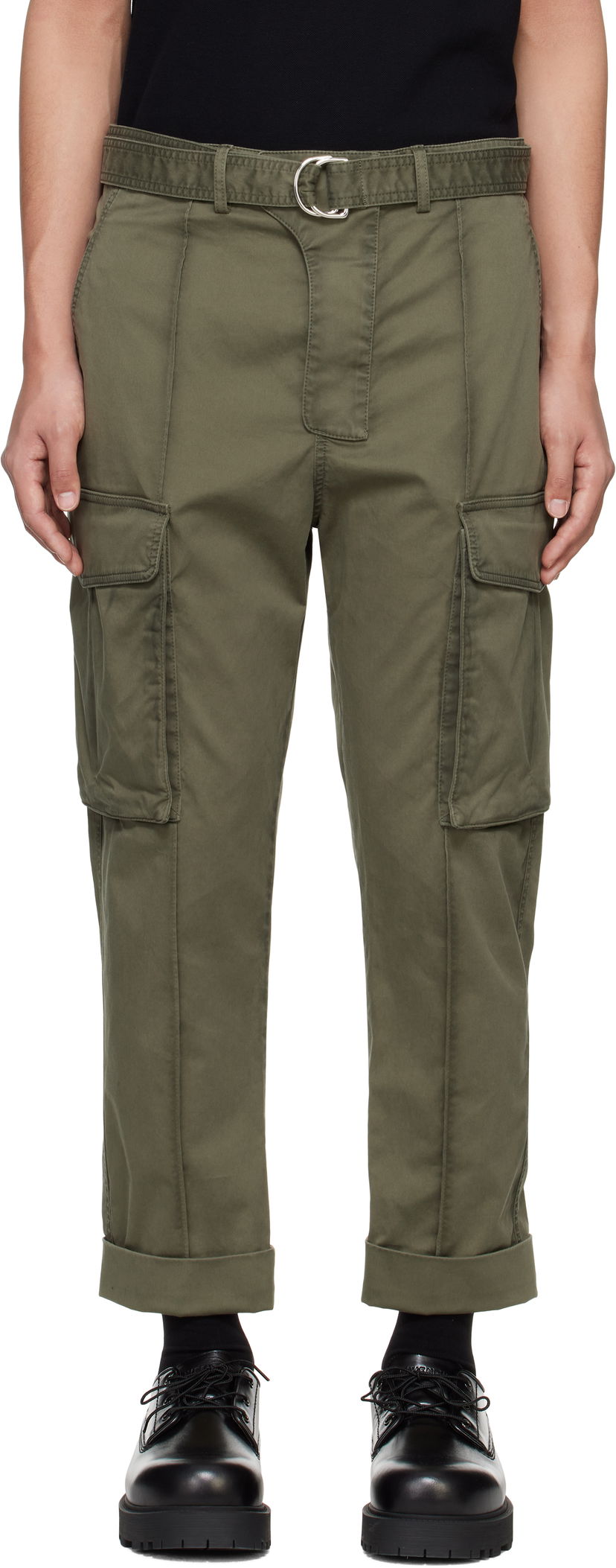 Штани карго Balmain Balmain Tailored Slouch Cargo Pants Зелений | EH1PQ340CF87
