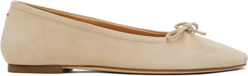 Одяг Aeyde Aeyde Delfina Suede Ballerina Flats бежевий | A11-FL-MNLR08FL17-SS25-957-017