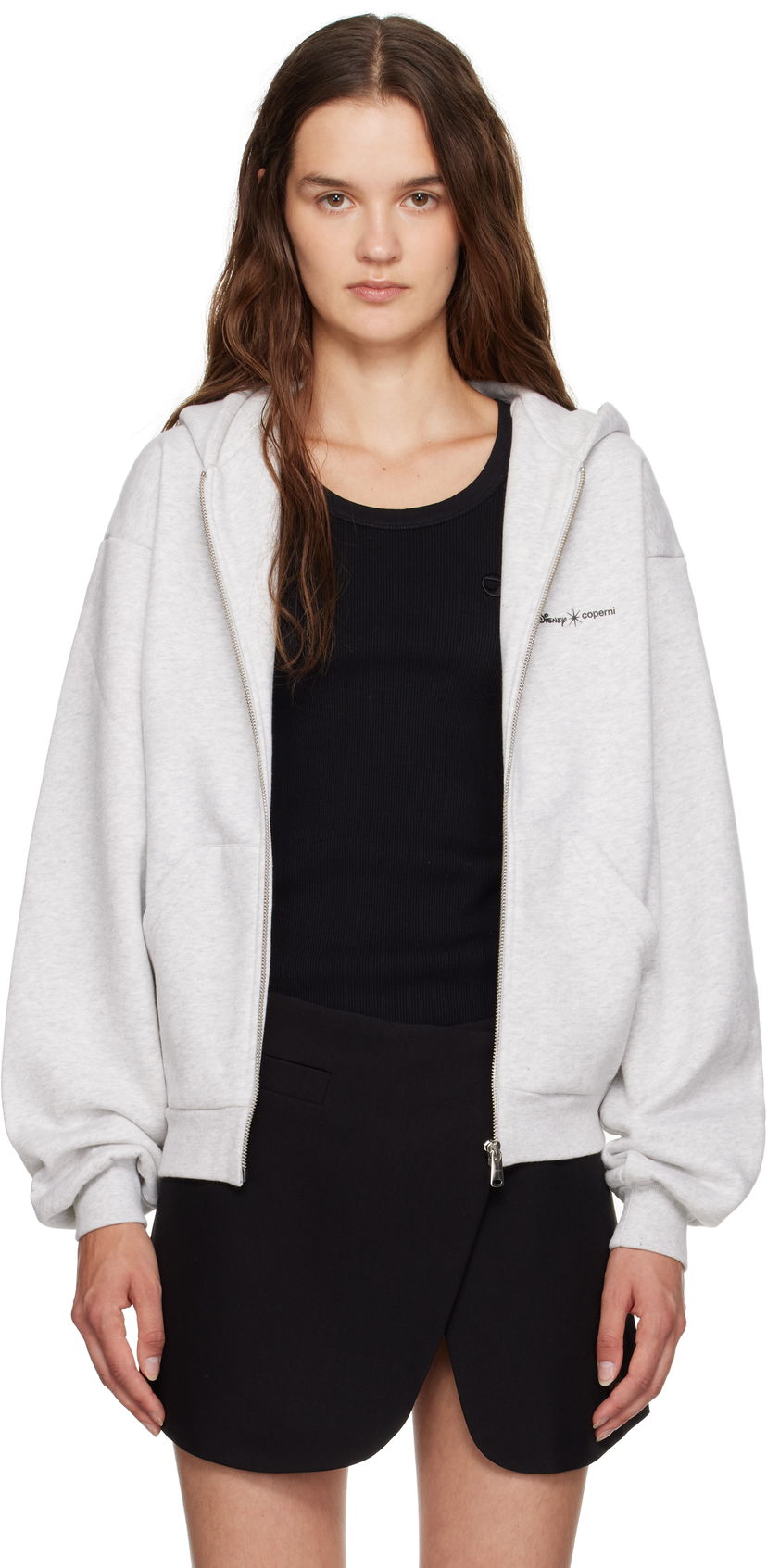 Світшоти Coperni Disney Crown Zip Up Hoodie Сірий | DJS163F5035