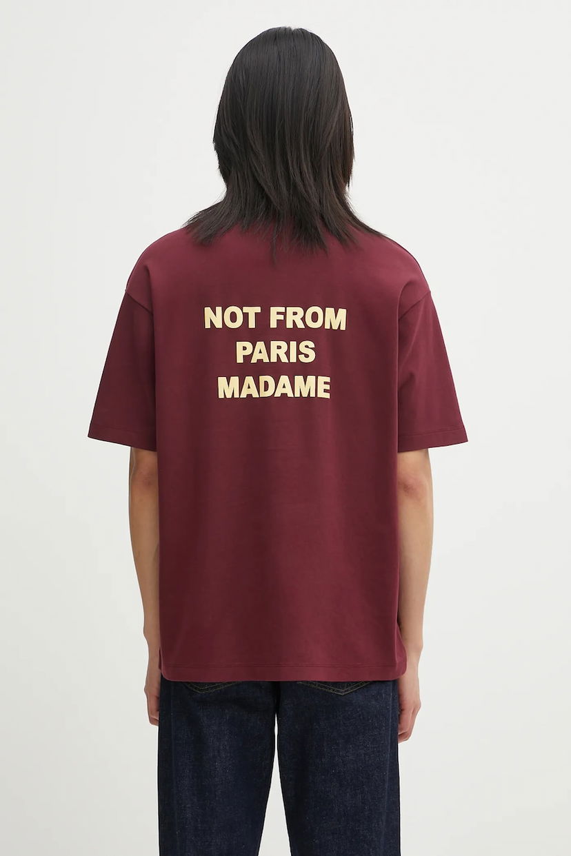 Футболка Drôle de Monsieur Drôle de Monsieur Le T-shirt Slogan Tee Бордовий | I.TS203.CO002